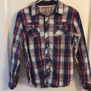 Boys plaid long sleeve shirt size 16/18
